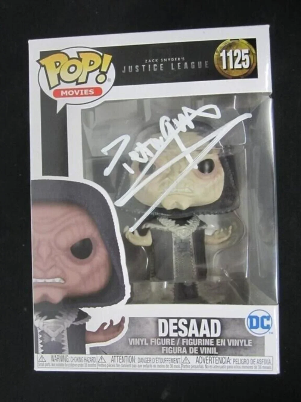 Peter Guinness signed Funko - POP! Movies: Justice League - DeSaad #1125 w/COA - Picture 1 of 2